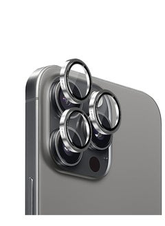 X-WOLF Ultra Slim camera lens protection from X-Wolf For iPhone 16 pro max/16 pro , resistant to scratches and fingerprints High clarity when taking pictures as well as a mounting template to make it easier to install- titanium grey color  - Image 1