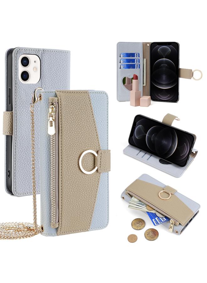 Zaboon Case For iPhone 12 / 12 Pro Crossbody Litchi Texture Leather Phone Case - Image 1