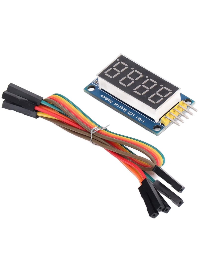 GGOOT 3.3V‑5V 4 Digit LED Display Module 74HC595 Driver Adjustable Digital Tube Module with Jumper - Image 1