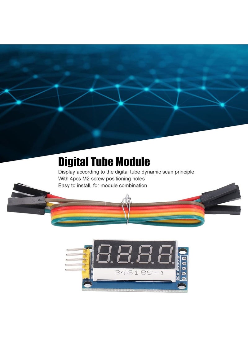 GGOOT 3.3V‑5V 4 Digit LED Display Module 74HC595 Driver Adjustable Digital Tube Module with Jumper - Image 3
