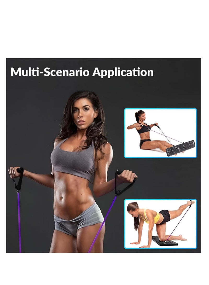 لوح تمرين ضغط متعدد الاستخدامات مع حبل سحب لتمرين الجسم، مثالي لتدريب القوة وتمارين المقاومة - Image 2