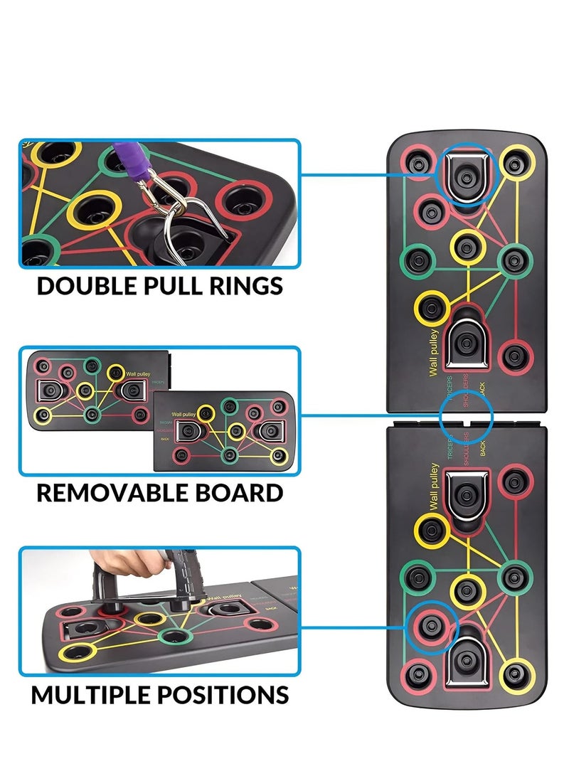 لوح تمرين ضغط متعدد الاستخدامات مع حبل سحب لتمرين الجسم، مثالي لتدريب القوة وتمارين المقاومة - Image 4