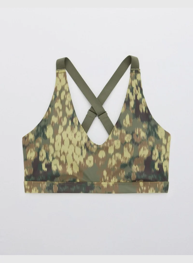 American Eagle OFFLINE Shine Strappy Back Sports Bra