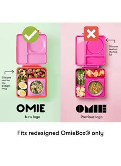 OMIE OmieBox (2 Pack) Leakproof Dips Containers to Go, Salad Dressing Container, Condiment Container with Lids - Food Safe Silicone - 4 Ounces (Yellow/Red)  - Image 3