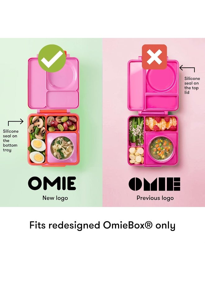 OMIE - OmieBox (2 Pack) Leakproof Dips Containers to Go, Salad Dressing Container, Condiment Container with Lids - Food Safe Silicone - 4 Ounces (Yellow/Red) - Image 1
