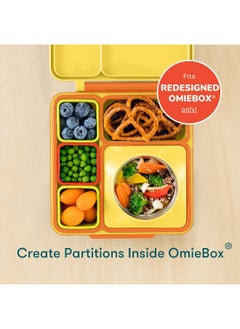 OMIE OmieBox (2 Pack) Leakproof Dips Containers to Go, Salad Dressing Container, Condiment Container with Lids - Food Safe Silicone - 4 Ounces (Yellow/Red)  - Image 5