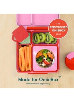 OMIE OmieBox (2 Pack) Leakproof Dips Containers to Go, Salad Dressing Container, Condiment Container with Lids - Food Safe Silicone - 4 Ounces (Yellow/Red)  - Image 4