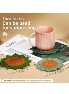 SYOSI Crochet Kit for Beginners 6pcs Coasters in a Plant Pot Start Kit  - Image 2