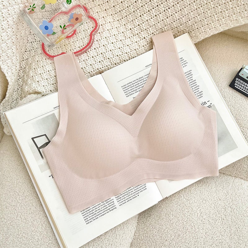 Autumn Seamless Sports Tank Top Womens Wireless Vest Bra Skin color - Image 1