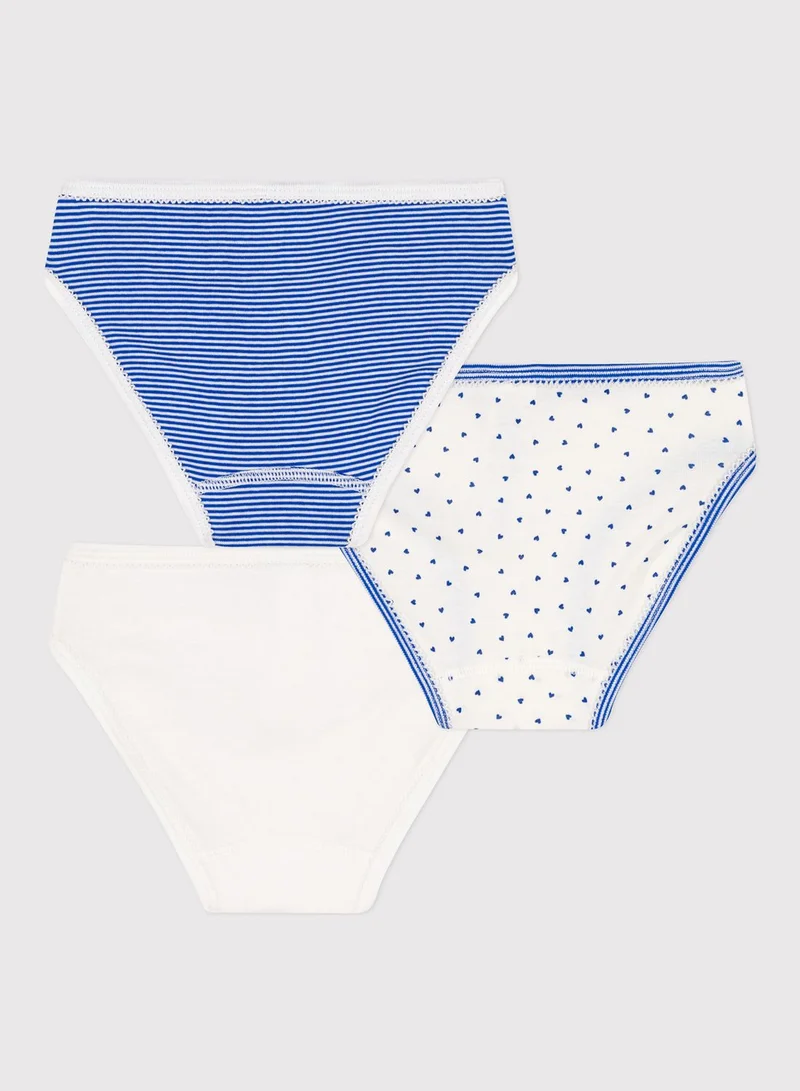 Petit Bateau Kids 3 Pack Assorted Knicker