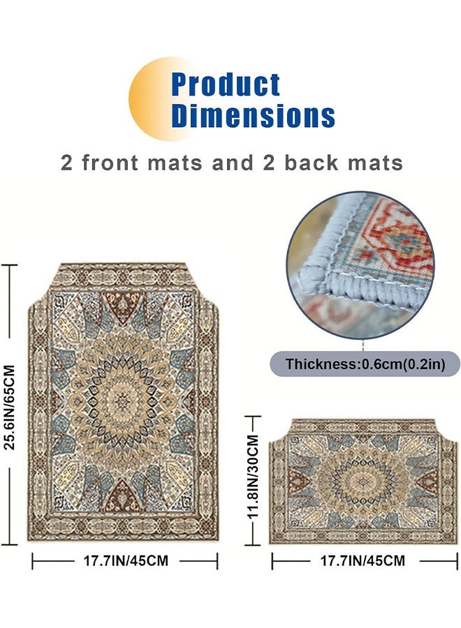 MLADEN 4PCS Floor Mats For Heavy Duty Vehicles SUVs And Trucks Premium Polyester Floor Mat Car Mats For Car Flooring Waterproof Decoration Universal Flooring For Car Interior Accessories(B) - Image 2