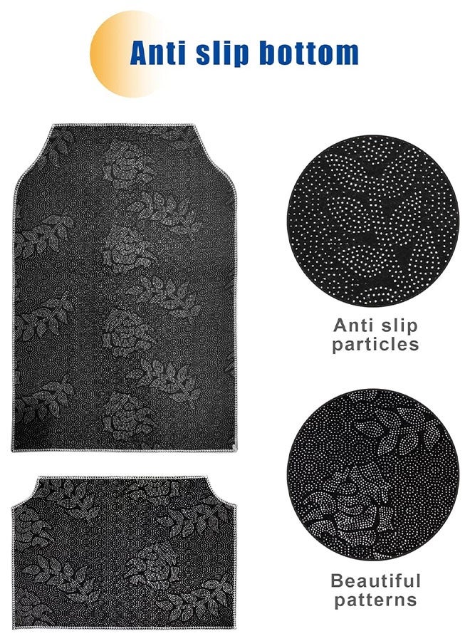 MLADEN 4PCS Floor Mats For Heavy Duty Vehicles SUVs And Trucks Premium Polyester Floor Mat Car Mats For Car Flooring Waterproof Decoration Universal Flooring For Car Interior Accessories(B) - Image 3