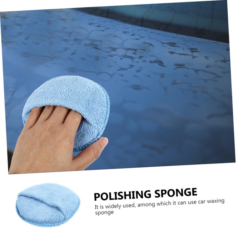 Microfiber Round Sponge Pads 5 Pack Soft Buffing Polishing Waxing Detailing Car - Image 3