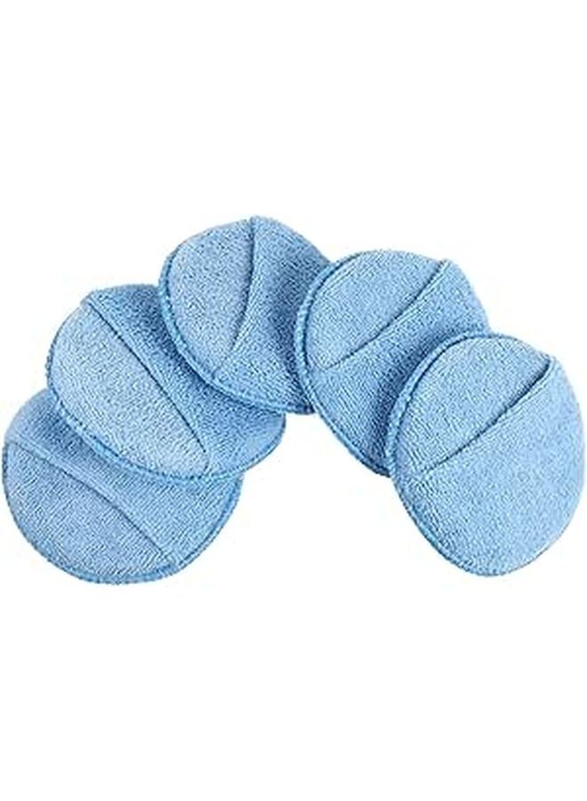 Microfiber Round Sponge Pads 5 Pack Soft Buffing Polishing Waxing Detailing Car - Image 1