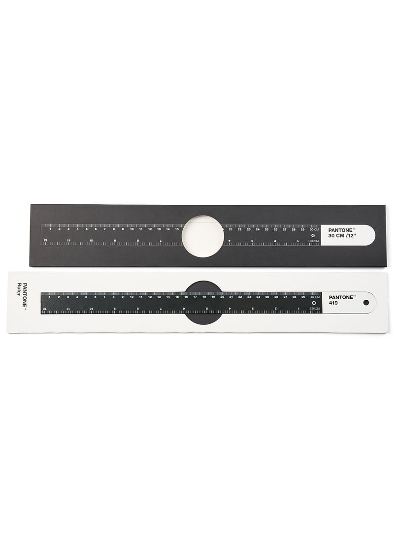 Pantone Measure in Style 30 CM Ruler – Black