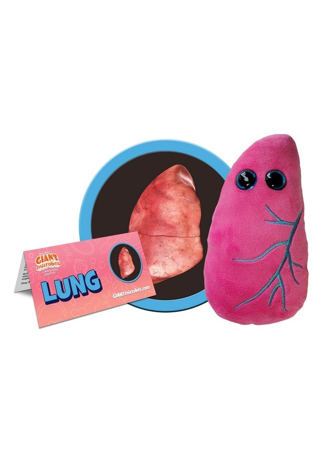Giant Microbes GIANTmicrobes Lung Plush, Respiratory Therapist Gifts, Pulmonology Gifts, Respiratory Therapy, Lung Cancer Survivor Gift, Anatomy Model - Image 2