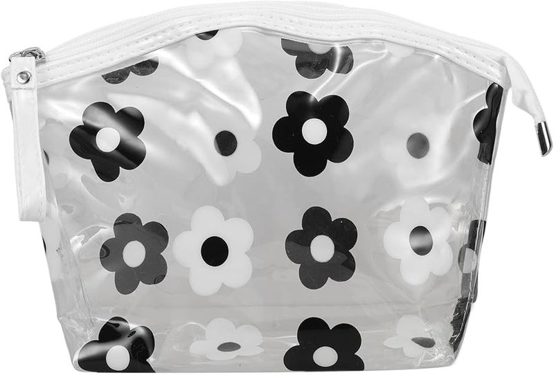 Waterproof PVC Makeup Bag Large Travel Cosmetic Pouch Zipper Organizer Black - Image 1
