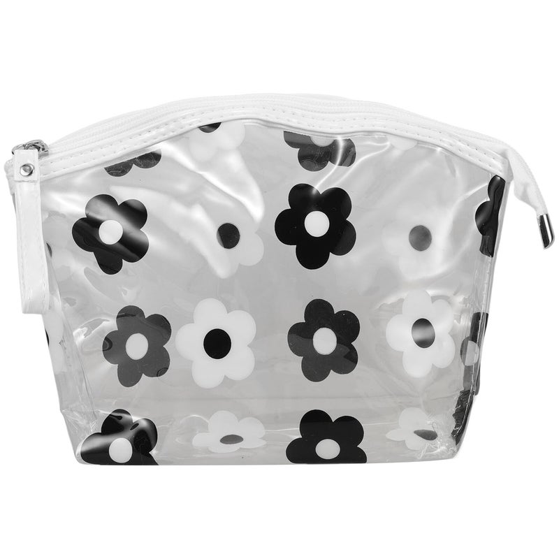 Waterproof PVC Makeup Bag Large Travel Cosmetic Pouch Zipper Organizer Black - Image 2
