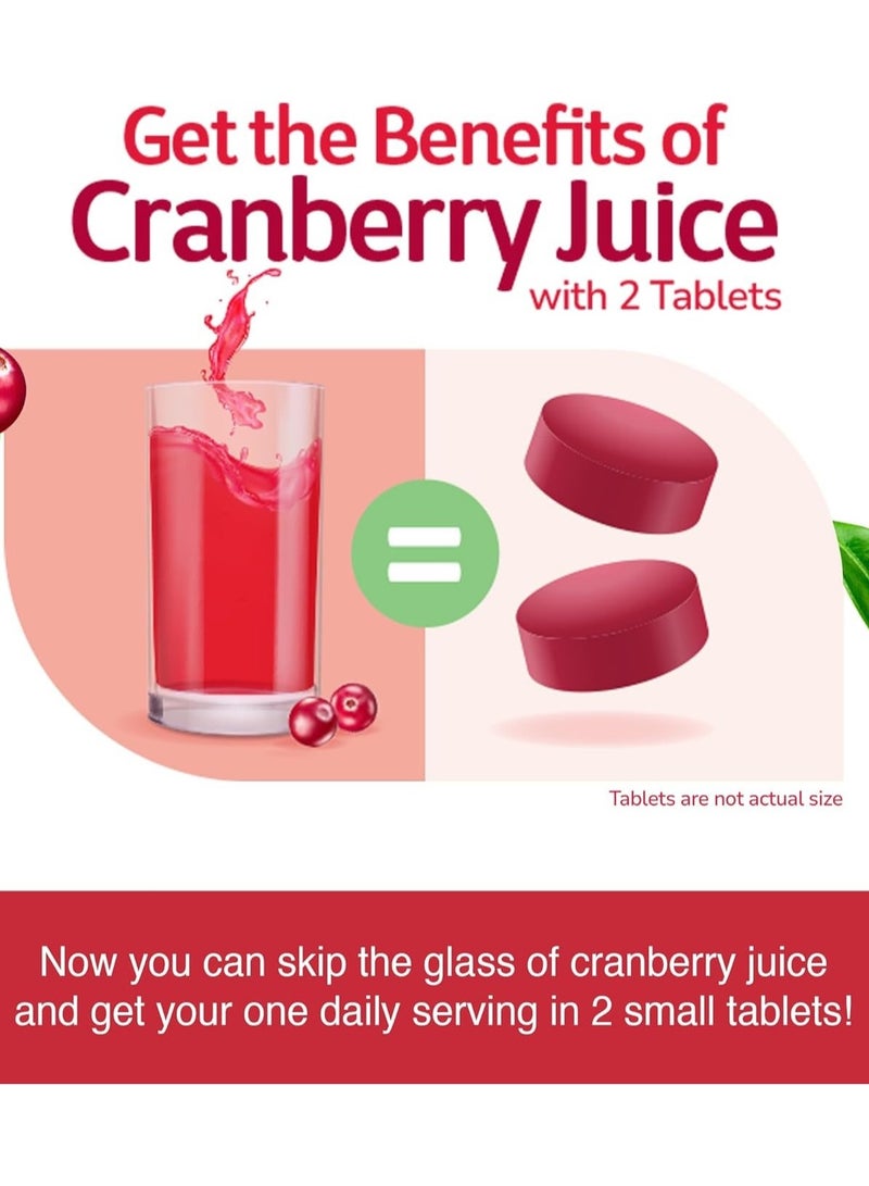 21st Century Cranberry Plus Urinary Tract Support Supplement Cranberry Flavor 60 Tablets - Image 5