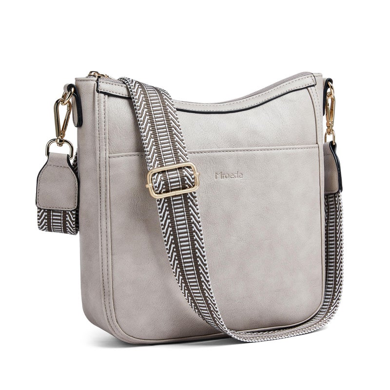 Mroede Crossbody Bags for Women Crossbody Purse for Women Vegan Leather Hobo Purses Shoulder Handbags with Detachable Strap for Daily Travel Work - Image 1