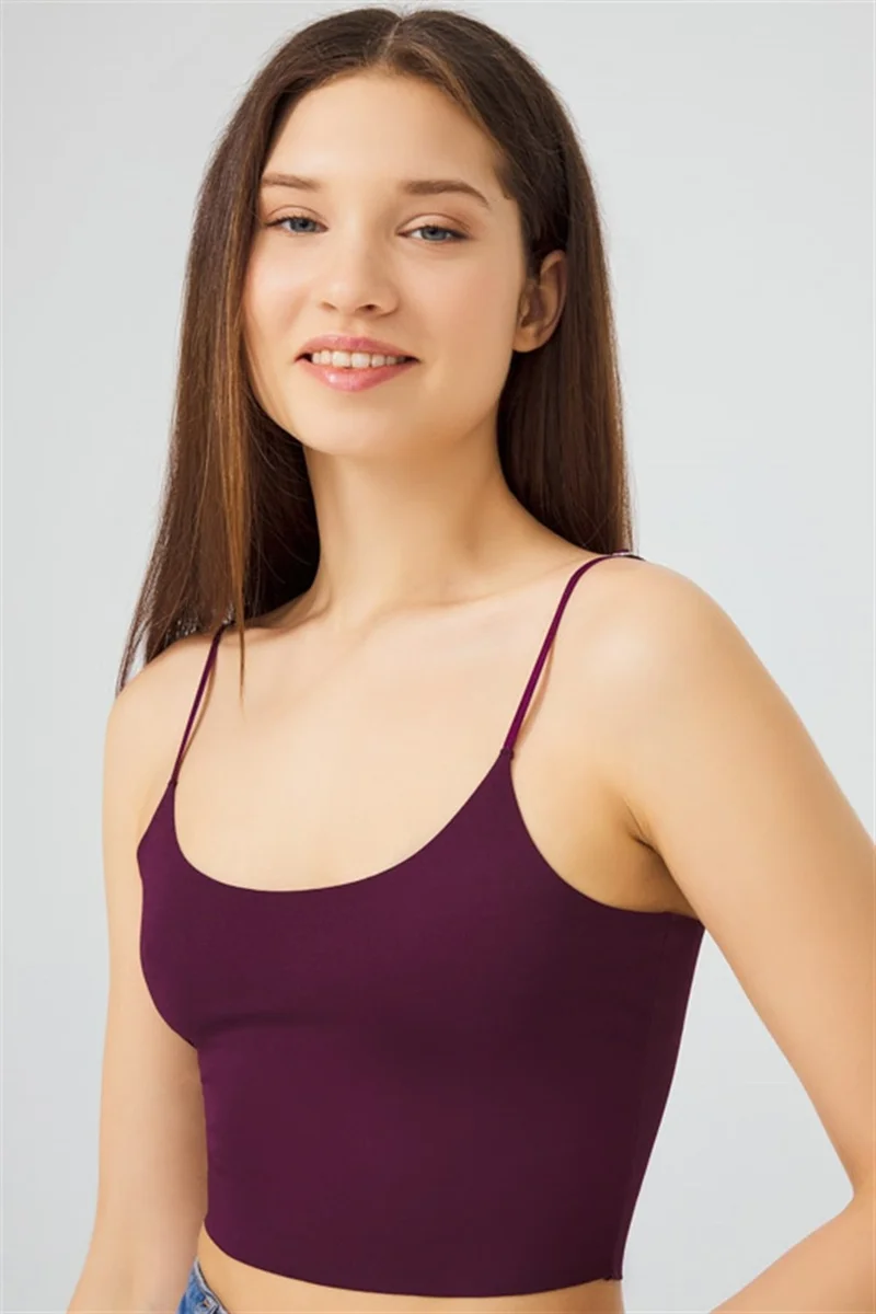 COTTONHILL Adjustable Thin Straps Laser Cut Crop Bustier 3 Pack-4