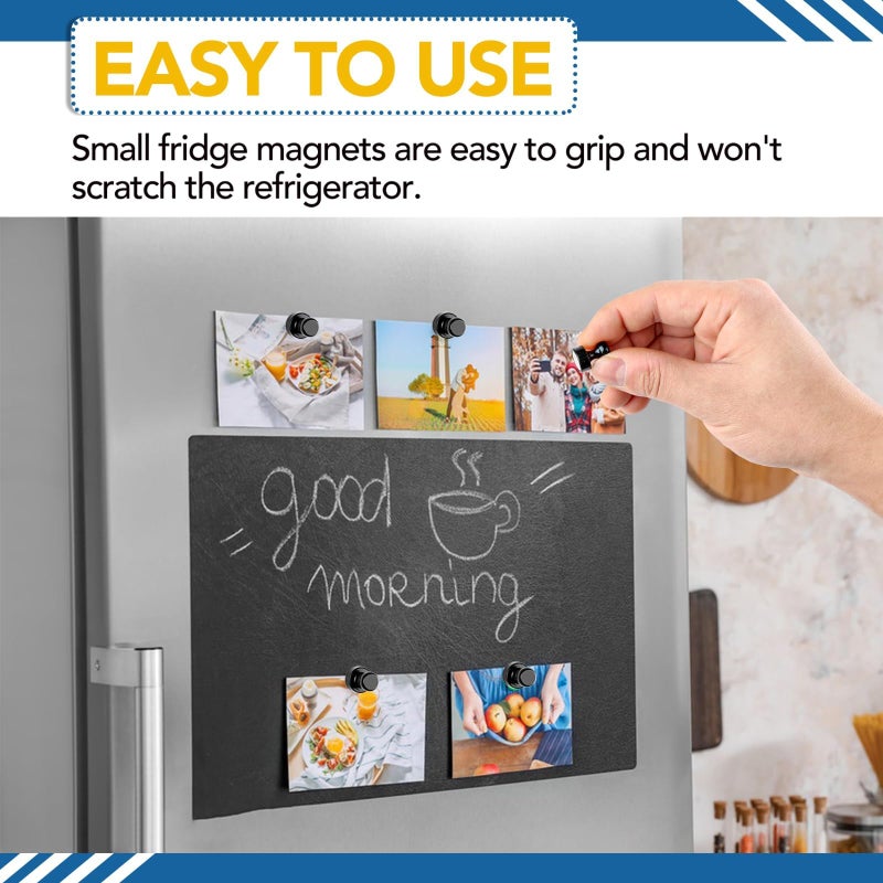 LOVIMAG Fridge Magnets 16Pcs Refrigerator Whiteboard Small Strong Magnet Classroom Kitchen Accessories Decorative Locker Set Decor Must Haves Office Calendar Refrigerador Magnetic Cute Crafts Black - Image 3