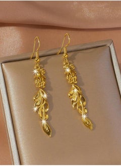 GOLDMAX Elegant 21k Gold Plated Drop Earrings For Women  - Image 1