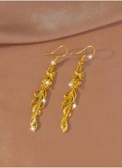 GOLDMAX Elegant 21k Gold Plated Drop Earrings For Women  - Image 2