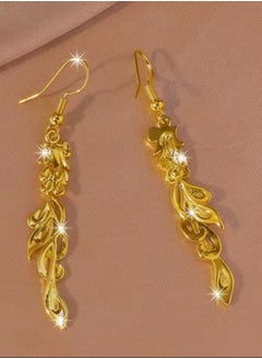 GOLDMAX Elegant 21k Gold Plated Drop Earrings For Women  - Image 3
