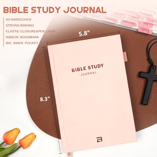 Zorblinx Bible Study Journal - Prayer & Christian Journals with Church Notes Notebook | Christian Gifts for Women with Bible Study Supplies & Devotional Journaling Kit, Pink - Image 2