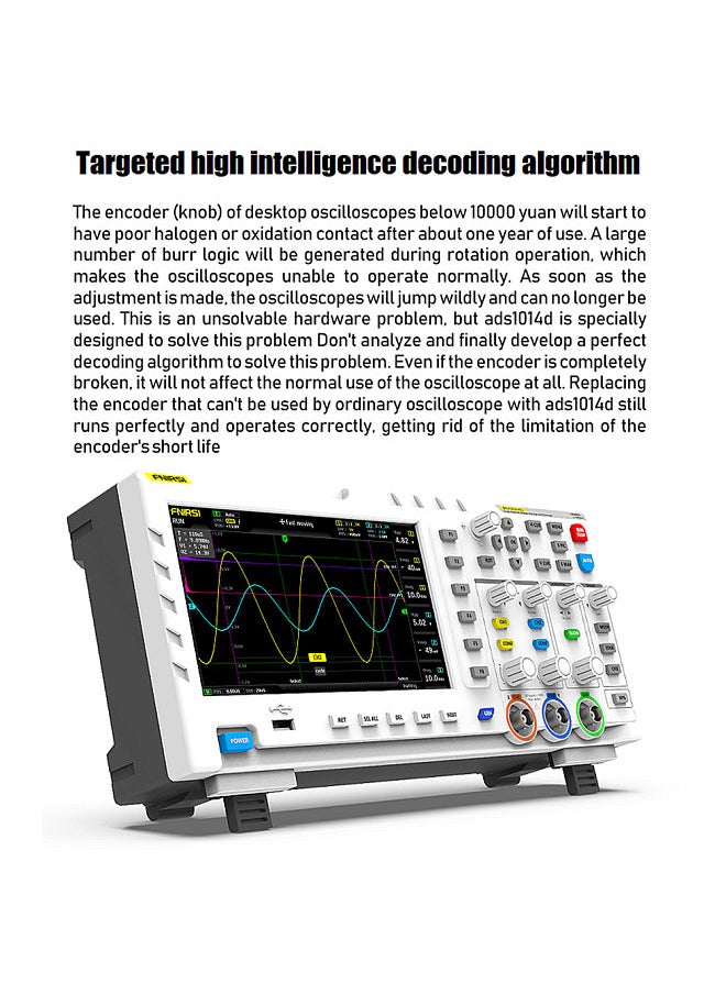 FNIRSI - Portable 7 Inch TFT LCD Display Screen Two In One Dual Channel Input Signal Generator Desktop Oscilloscope Capture Output Signal Function 100MHz* 2 Ana-log Bandwidth 1GSa/s Sampling Rate - Image 1