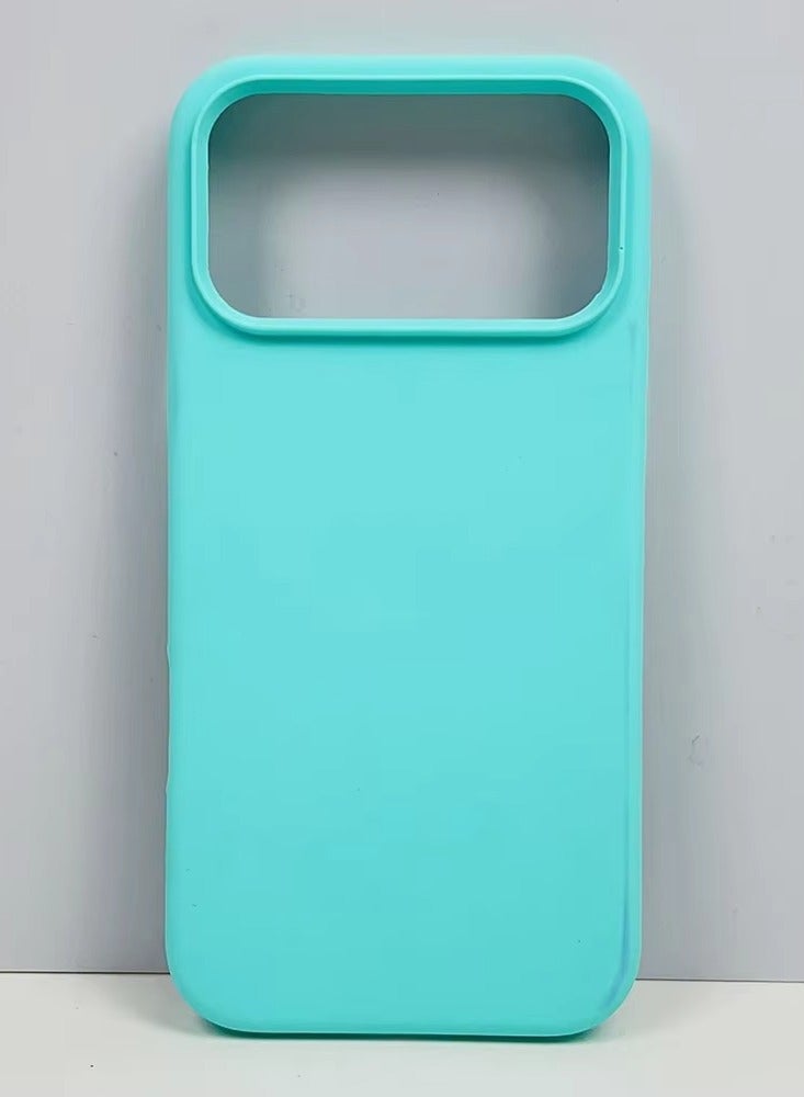 Liquid Silicone Back Case for iPhone 17 Pro – Sleek Design & Drop Protection – Blue Tint
