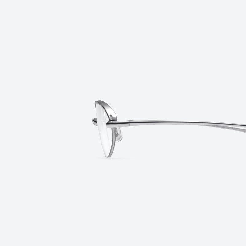 جنتل مونستر نظارات شمسية بيضاوية من Gentle Monster Kota Col.02 53 بإطار معدني فضي وعدسات شفافة للجنسين - Image 3