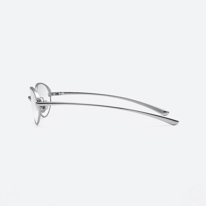 جنتل مونستر نظارات شمسية بيضاوية من Gentle Monster Kota Col.02 53 بإطار معدني فضي وعدسات شفافة للجنسين - Image 5