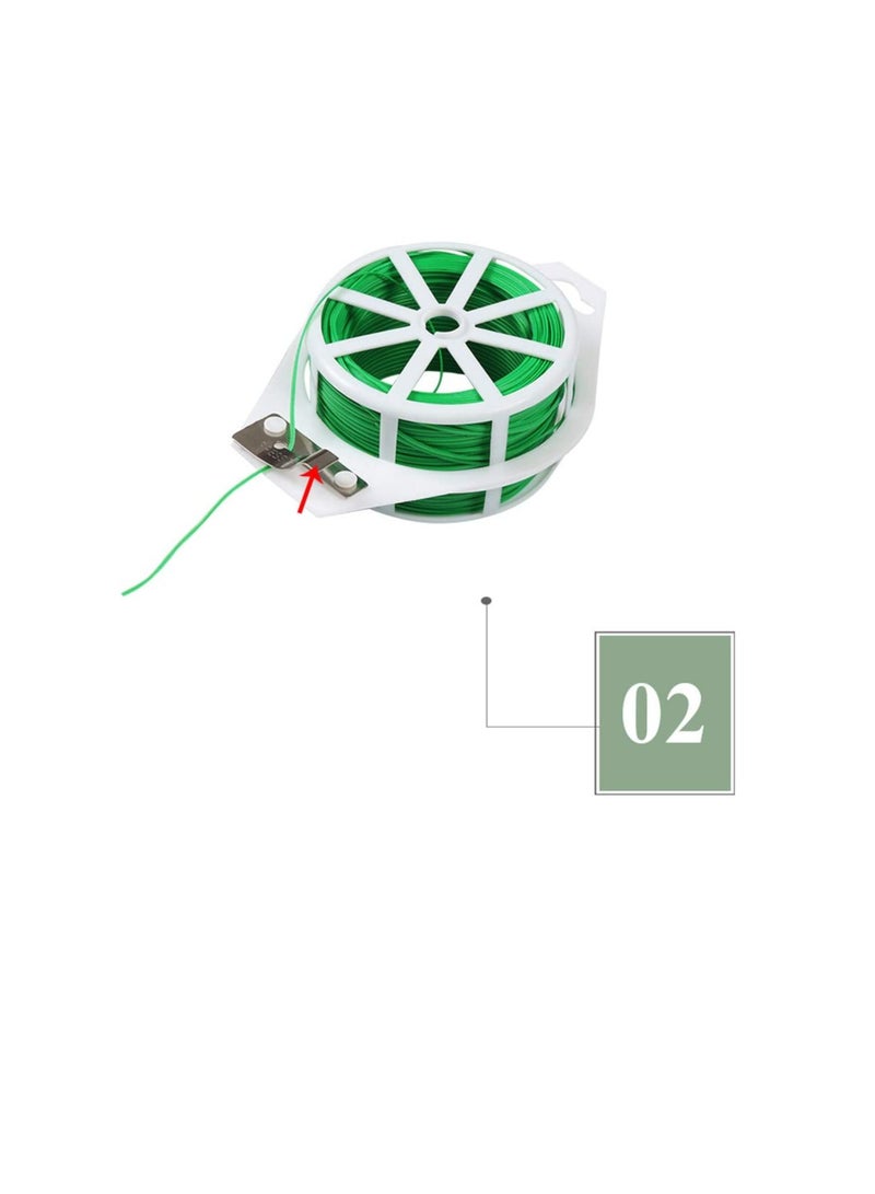 Loquat Plant Twist Tie with Cutter Reusable Wire Cable with Slicer for Home Office Gardening 50 meters - Image 3