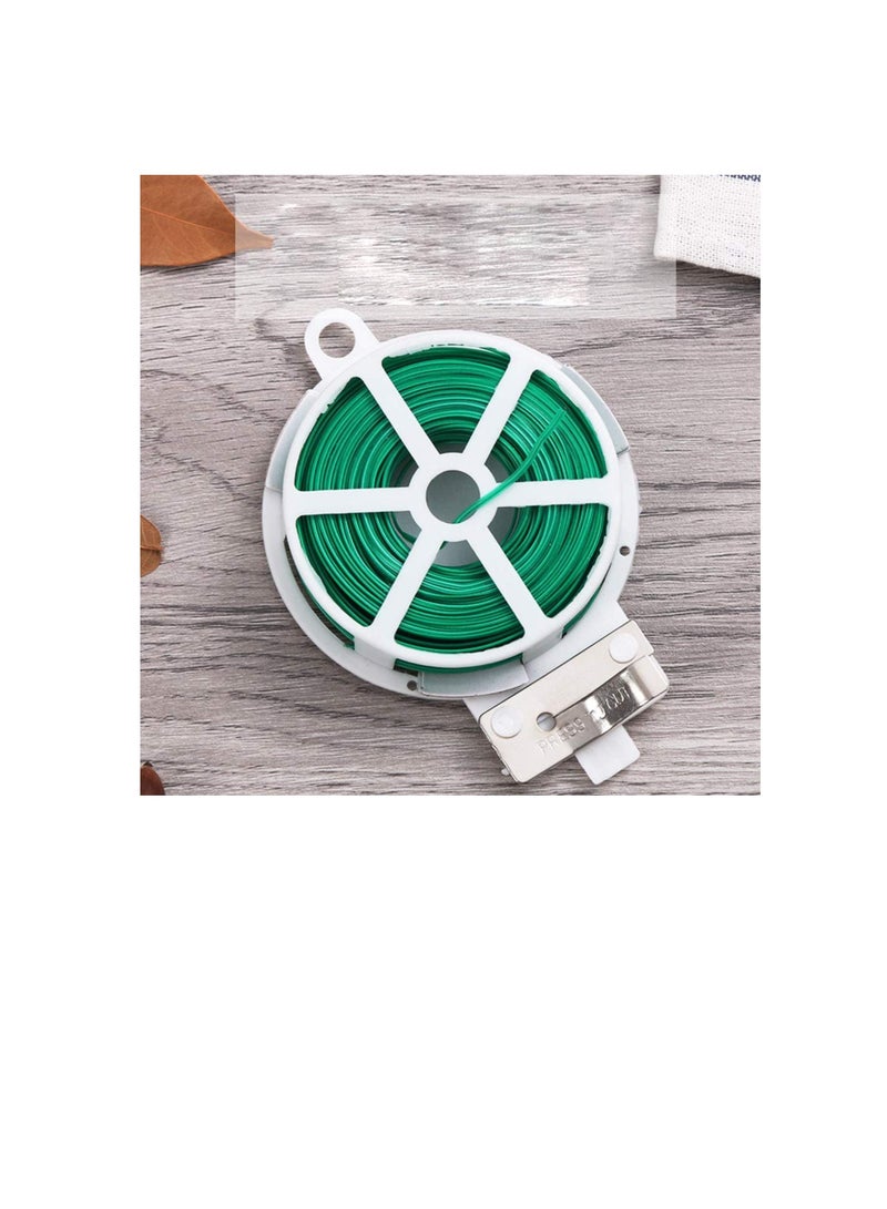 Loquat Plant Twist Tie with Cutter Reusable Wire Cable with Slicer for Home Office Gardening 50 meters - Image 2