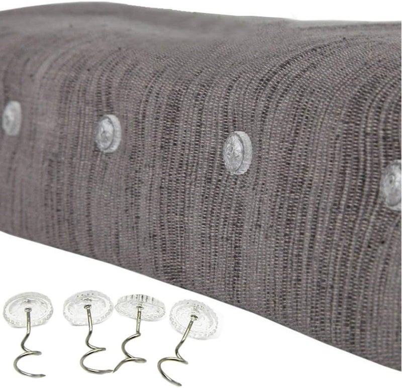 JFFX 50 Pieces Upholstery Tacks, Twist Pins for Slipcovers and Bedskirts Clear Head Screw Nail Spiral Bed Skirt Pins - Image 4