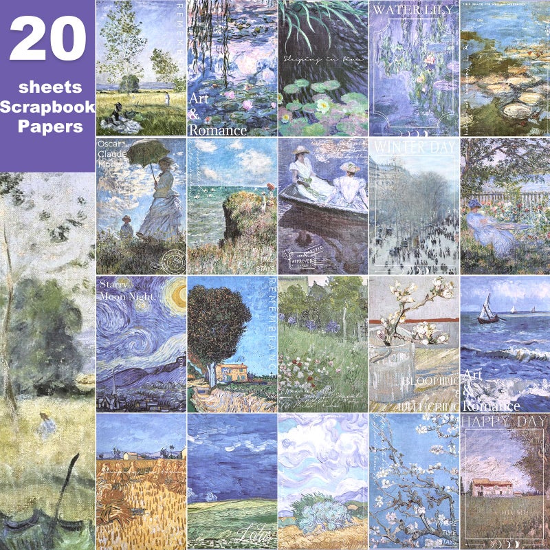 Auguro Vintage washi Stickers Ephemera Sticker Book for Journaling with 500 Stickers and 20 Scrapbook Papers Art Journal Sticker - Image 4
