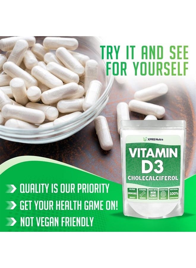 XPRS Nutra - Vitamin D3 Powder (Cholecalciferol) - Unflavored VIT D Powder for Bones and Immunity - Vitamin D3 Powder for Muscle Function - Vitamin D Powder Supplements (4 Ounce) - Image 1