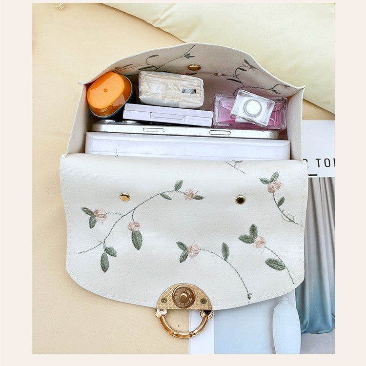 Fashion Trend Women'S Shoulder Bag Embroidered Logo Pearl Chain National Style Shoulder Crossbody Handbag - Image 3