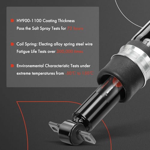 A-Premium Rear Air Shock Absorber Suspension Compatible with Buick Lucerne 2006-2011, LeSabre 2000-2005, Park Avenue, Riviera & Cadillac DTS, Seville, DeVille & Oldsmobile Aurora & Pontiac Bonneville - Image 4