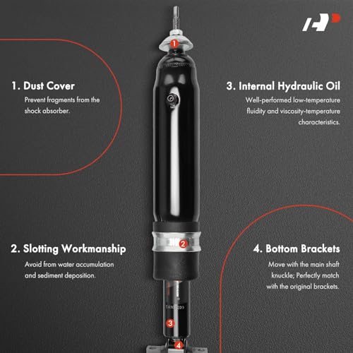 A-Premium Rear Air Shock Absorber Suspension Compatible with Buick Lucerne 2006-2011, LeSabre 2000-2005, Park Avenue, Riviera & Cadillac DTS, Seville, DeVille & Oldsmobile Aurora & Pontiac Bonneville - Image 3