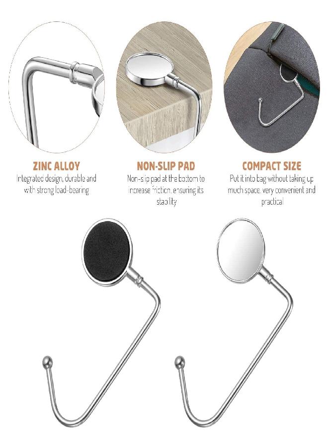 WINOMO WINOMO 6pcs Purse Clip for Table Zinc Alloy Decorative Handbag Table Hook Holder Bag Hanger Under Counter Handbags Hook for Tabletop Desk Fireplace Bar Restaurant - Image 2