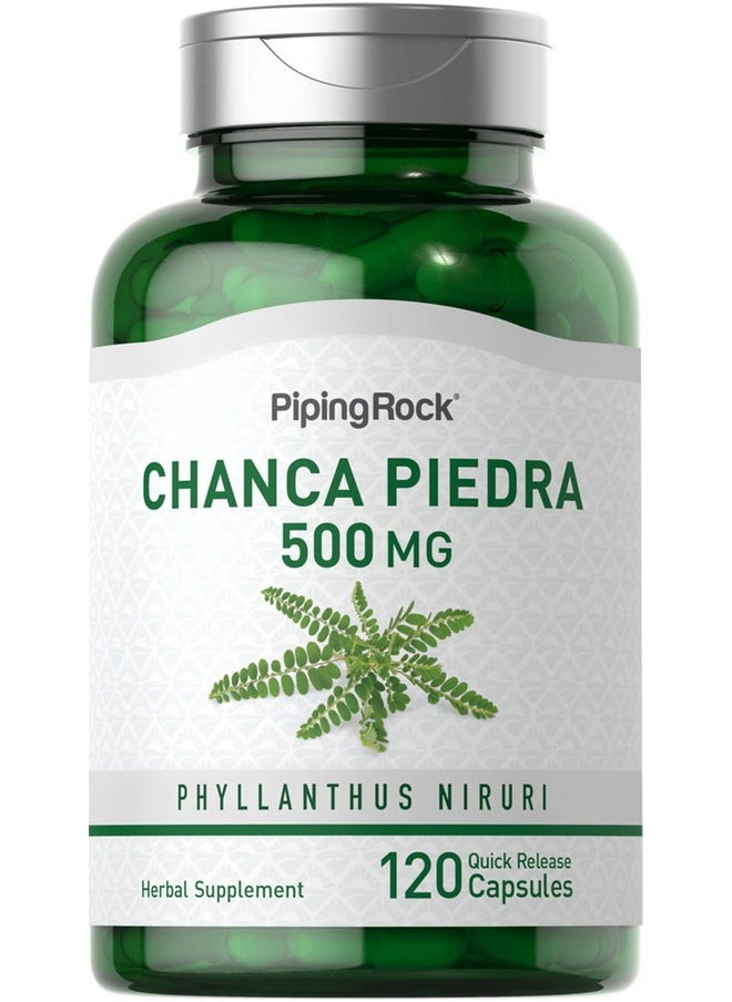 Piping Rock Chanca Piedra Capsules 500Mg ; 120 Count ; Herbal Extract Supplement ; Non Gmo Gluten Free  - Image 1