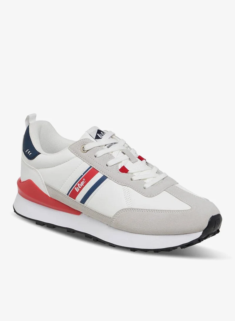 Lee Cooper Men's Panelled Sneakers with Lace-Up Closure