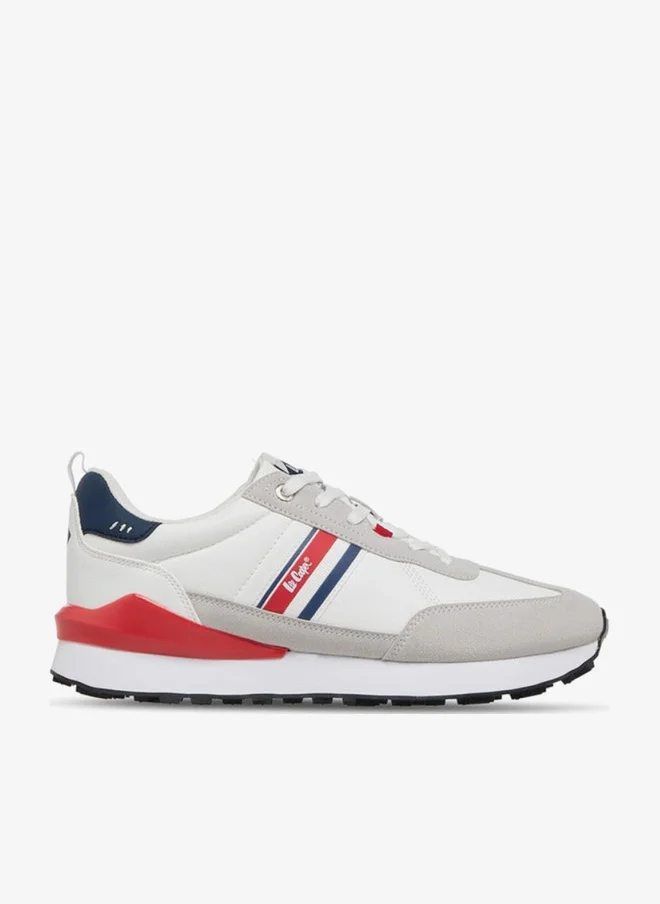 Lee Cooper Men's Panelled Sneakers with Lace-Up Closure