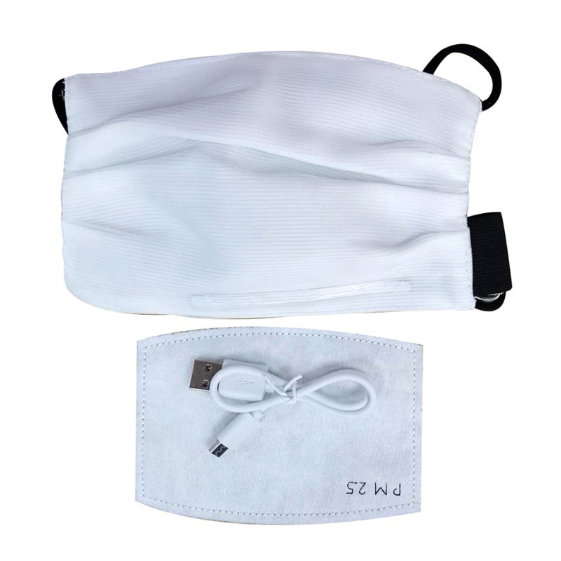 Face Mask: Universal USB Charging - One Size Fits Adults Compact 8x5x3CM Lightweight 25G Includes USB Cable PM2.5 Pad for Travel Health Protection - Image 2