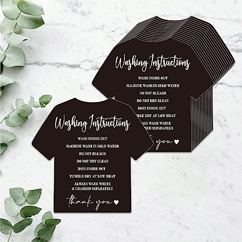 Gethelud 200 PCS Washing Instruction Cards, Clothes T Shirt Cleaning Care Instruction Insert Customer Direction Card for Small Business Packaging Online Shop Owner (3.6” x 3.4”) - Image 1
