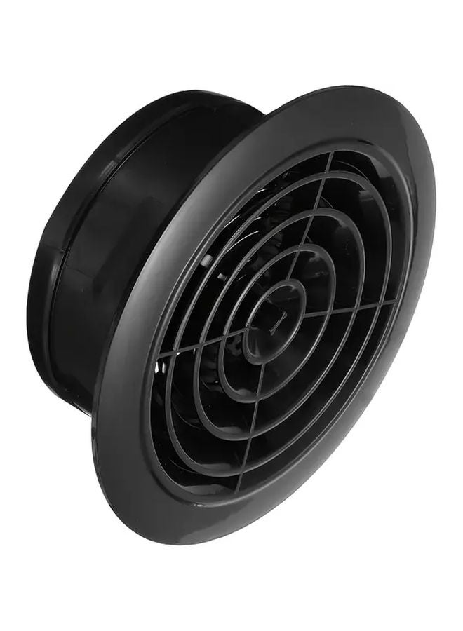 6 Inch Black Adjustable ABS Ceiling Vent Cover with Louvers for Living Room Bathroom Kitchen - Image 1