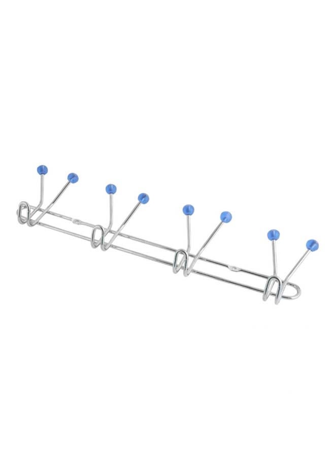 Royalford 4 Hook Metal Hanger Dust-Proof Chrome Plated Iron Chrome - Image 1